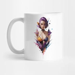 purple woman Mug